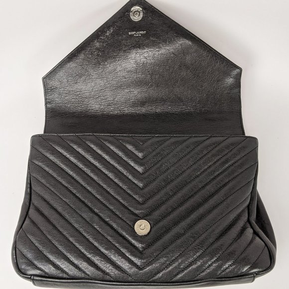 SOLD Saint Laurent Black Large College Bag - Picture 5 of 12